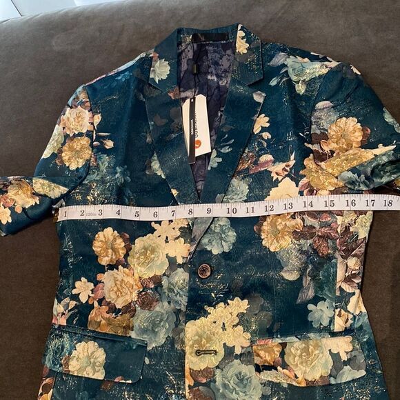 Men’s Jacquard Single Breasted Slim Fitted Suit Blazer Size 33 NWT - Picture 15 of 15